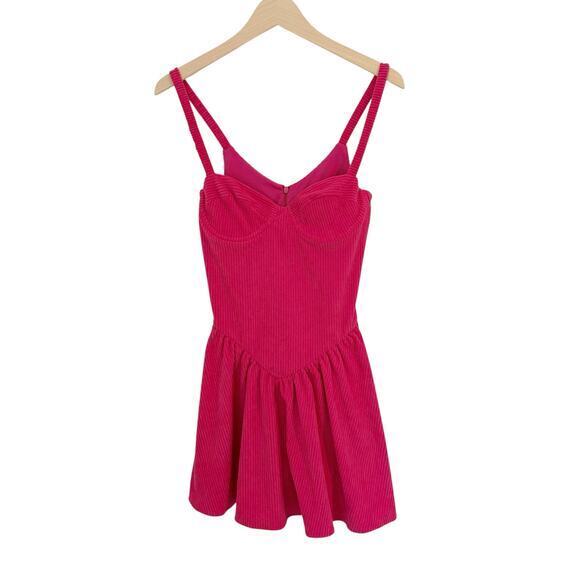 Peixoto Flynn Dress in Raspberry Crush Size XS Underwire, Ribbed, Hot Pink - Picture 4 of 11